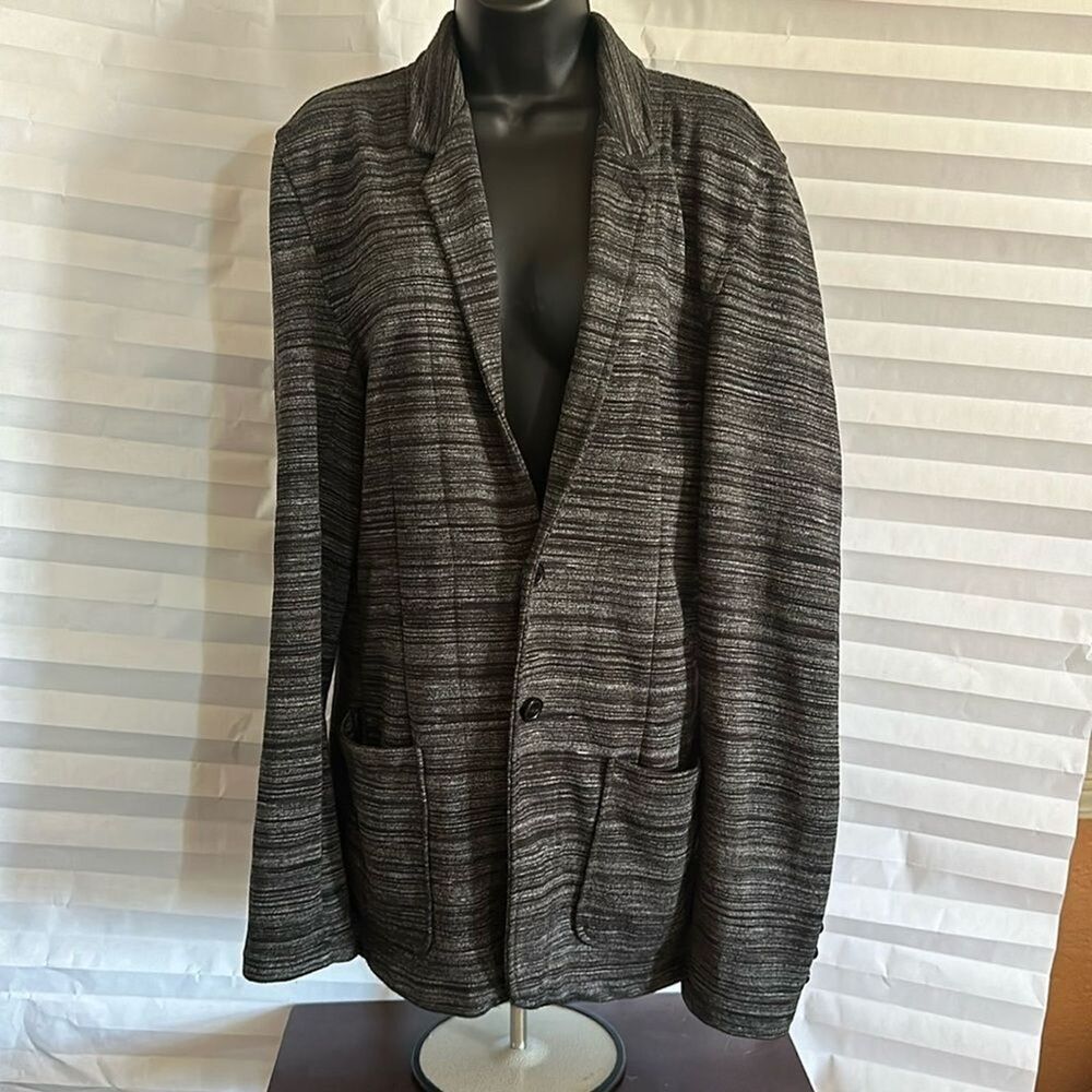 Brooklyn Cloth MFG. Black/White Combo Button Down Coat Size Large